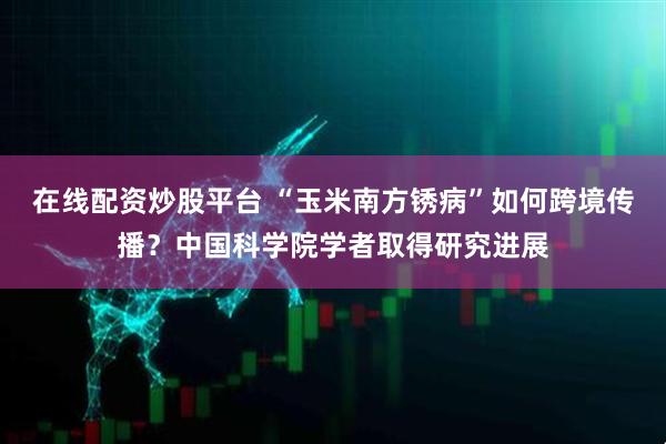 在线配资炒股平台 “玉米南方锈病”如何跨境传播？中国科学院学者取得研究进展